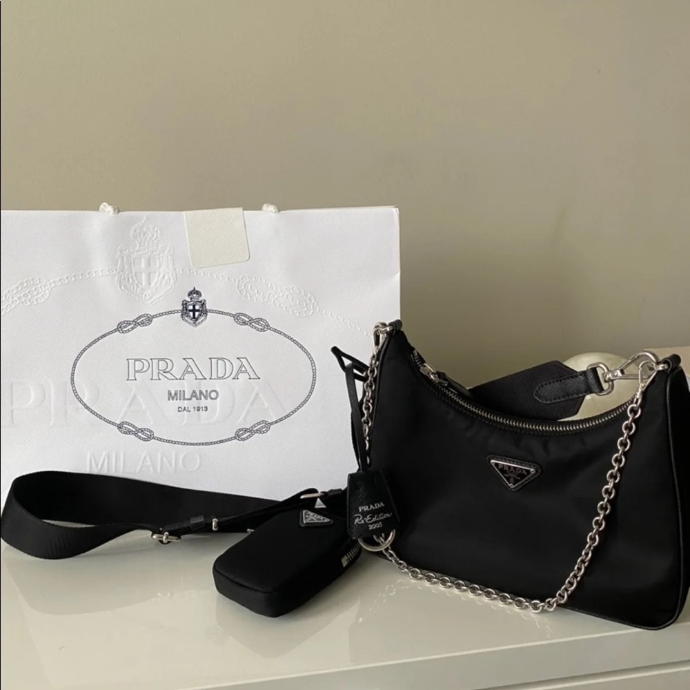 Prada re-edition nylon crossbody bag
